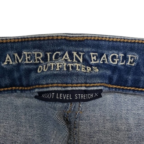 American Eagle Hi-Rise Shortie Denim Jean Shorts Womens 8 - Picture 7 of 10
